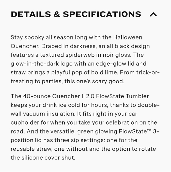 Stanley THE HALLOWEEN QUENCHER H2.0 FLOWSTATE™ TUMBLER | 40 OZ- Web Glow - Picture 4 of 6